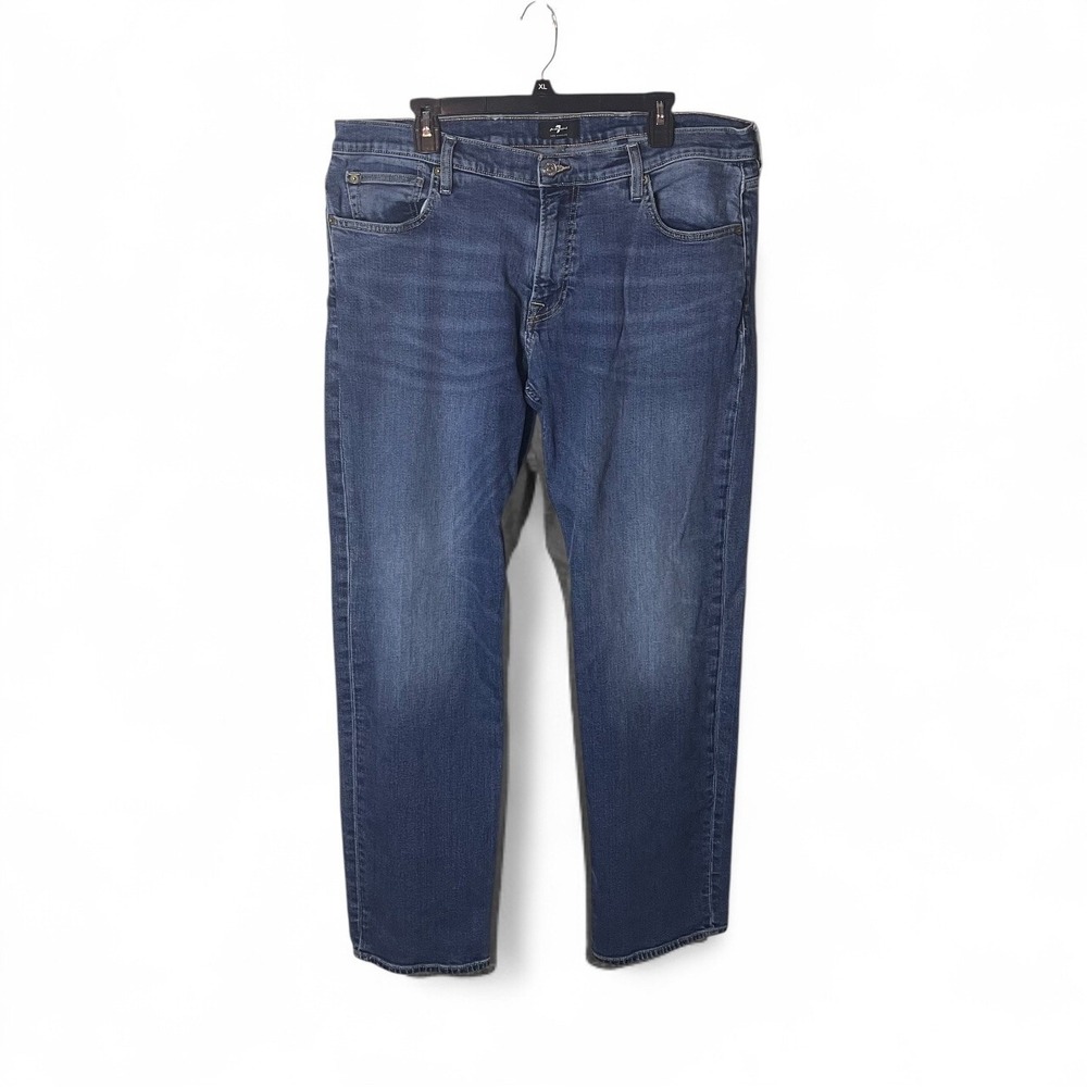 7 for all mankind Austyn Jeans Men's 40x32 Blue Dark Wash Stretch Denim Relaxed